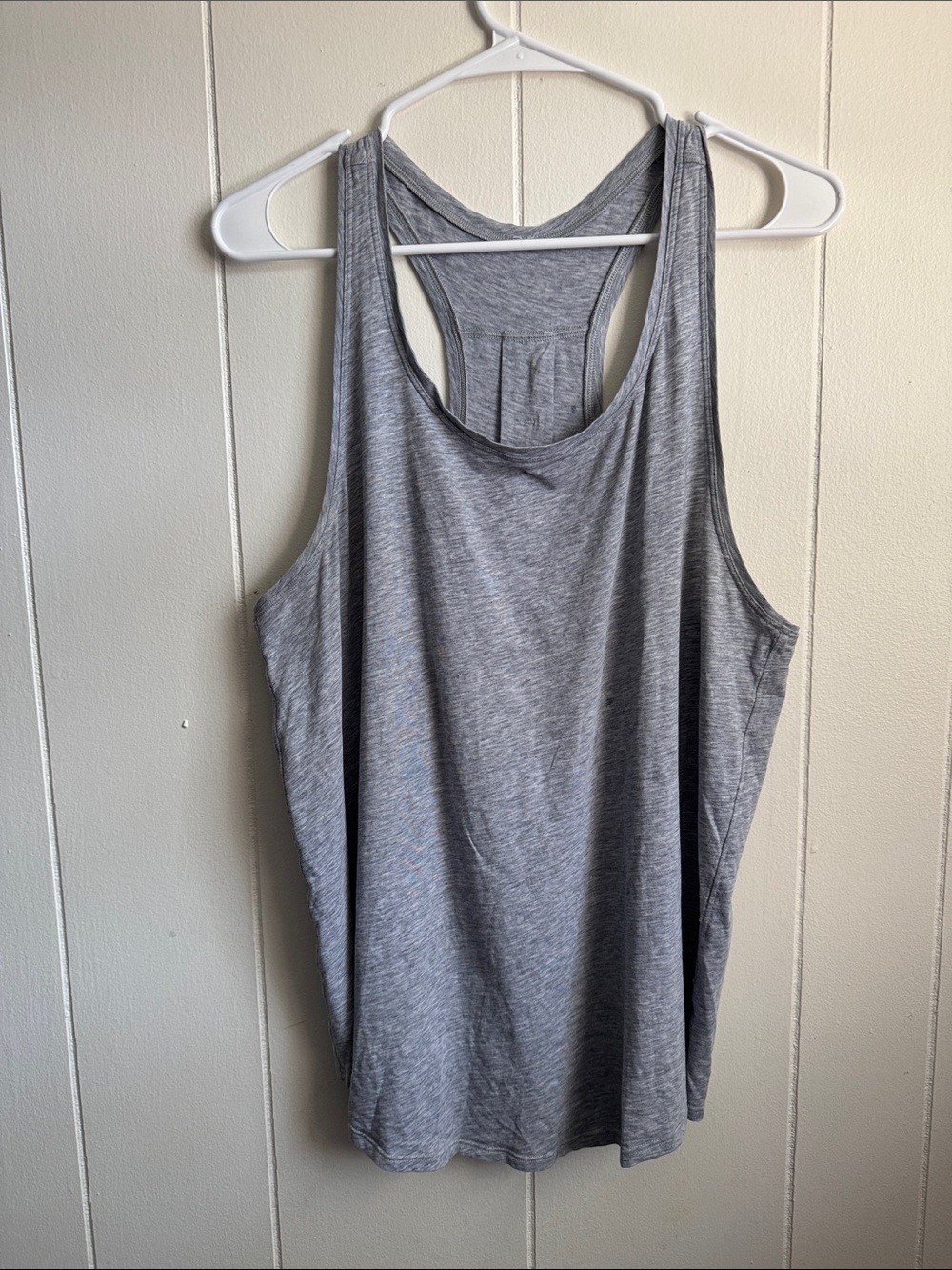 lululemon athletica Heather Gray Racerback Tank Sz L